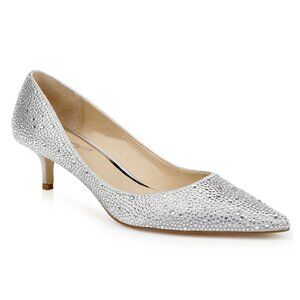 Jewel Badgley Mischka Women's Frenchie Kitten Heel Evening Pumps